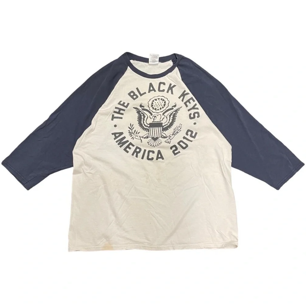 Affliction Men's White and Blue T-shirt - Picture 1 of 4